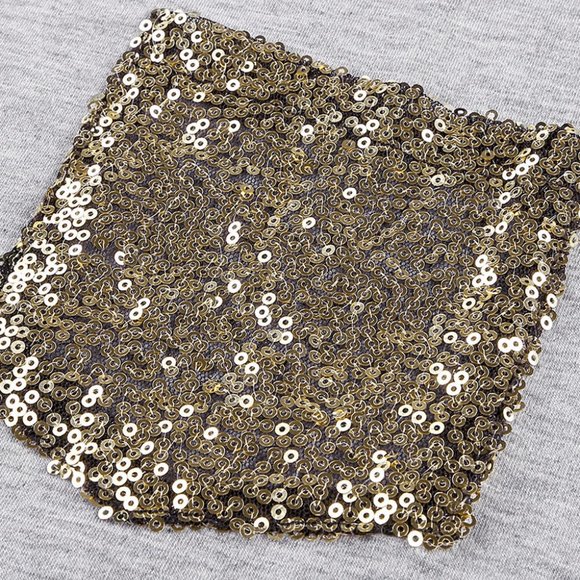 Gray Buffalo Check Long Sleeve Sequin Pocket Shirt - Picture 6 of 8